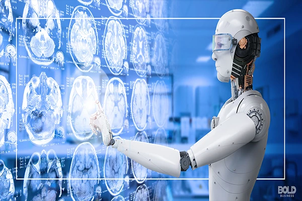 Abstract futuristic medical technology graphic